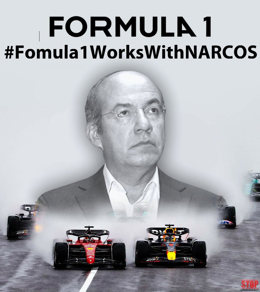 FreddyOliviery's tweet photo. Qué escándalo que la @F1 trabaje con narcos.
#Formula1WorksWithNARCOS https://t.co/hWZXGrkBY4