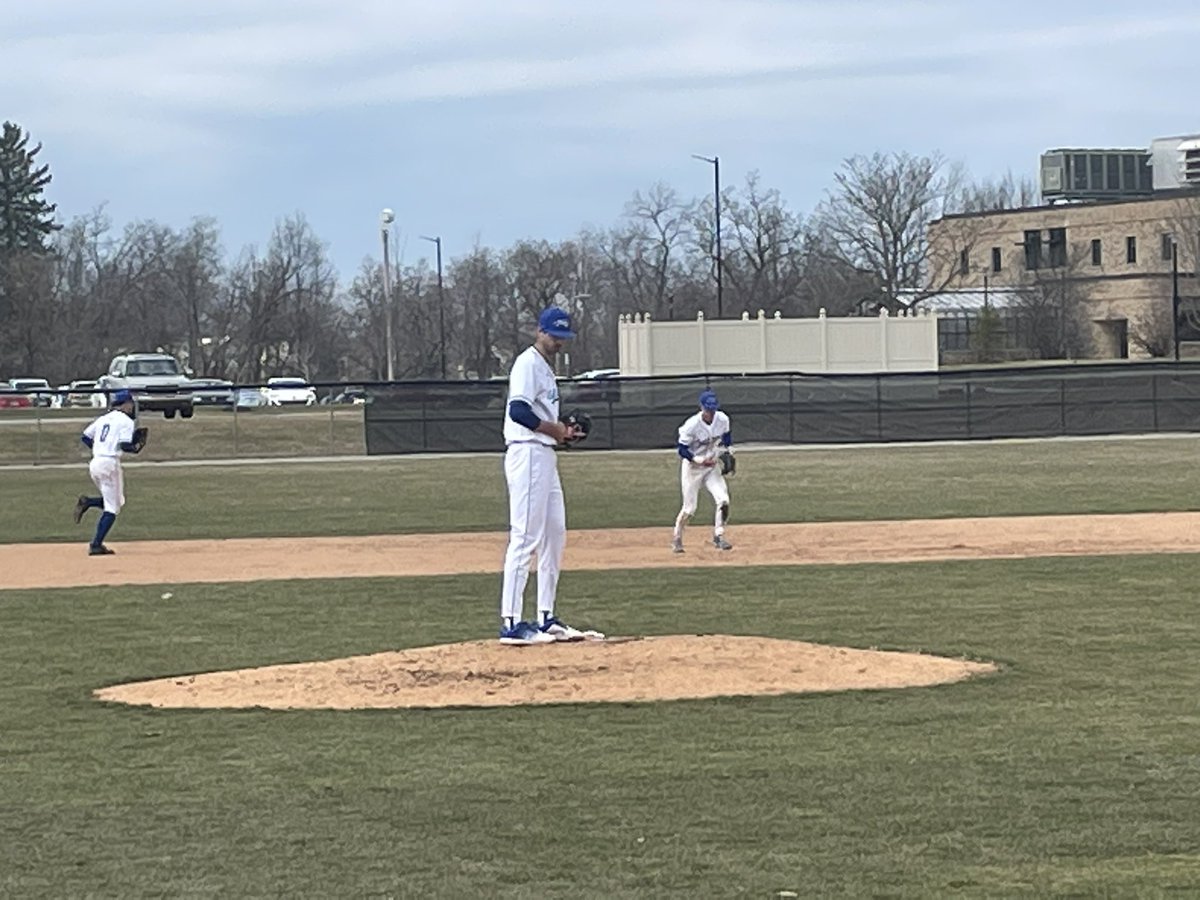 CrandallMarc's tweet photo. It was fun to watch 2 @MillerBaseball alumni pitch today. 
@Bryce_Adams09 for @USFBaseballCoug 
and 
@JaredCrandall22 for @taylorbaseball https://t.co/T1AO8OjRbJ