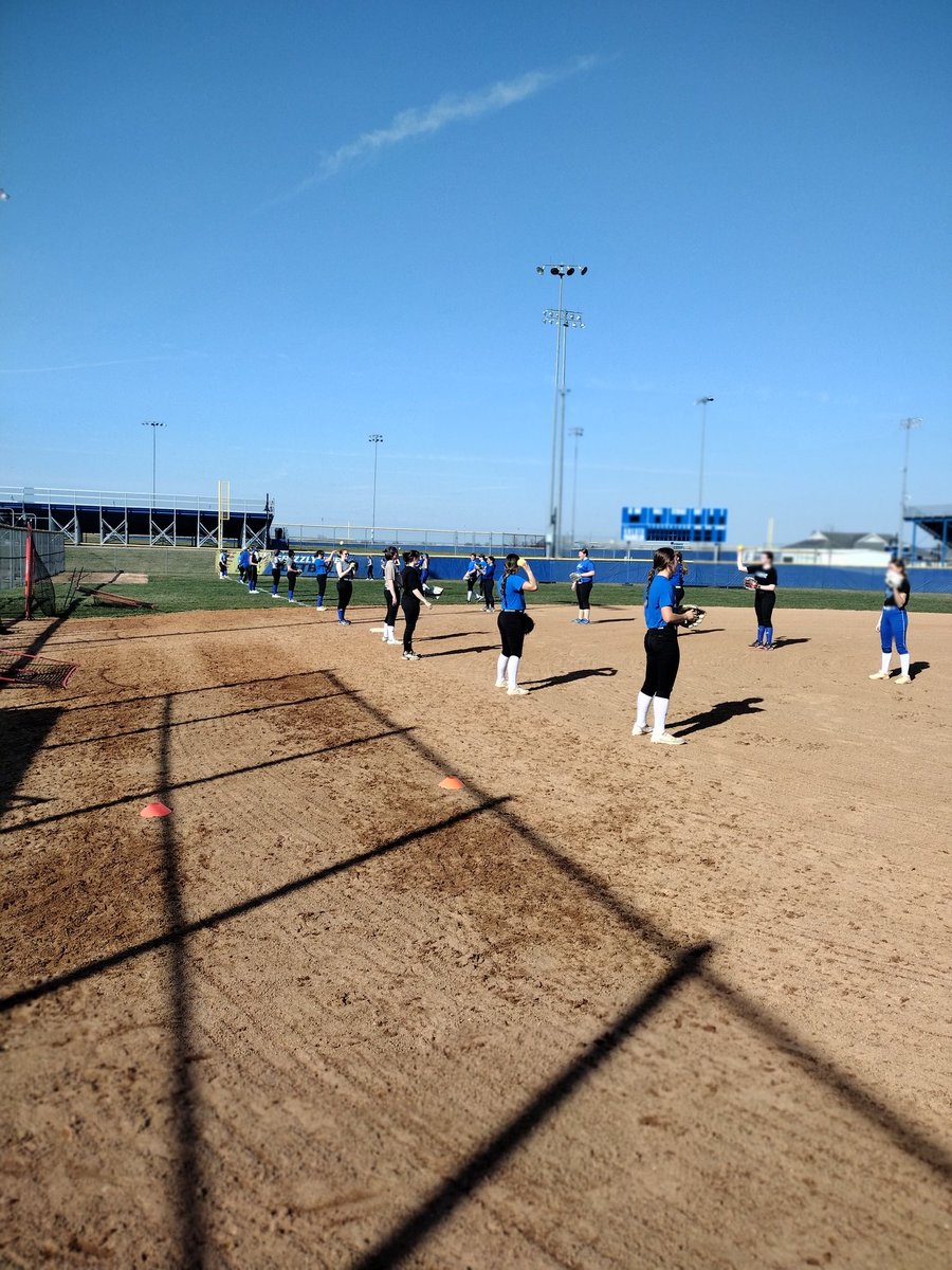 Franklin softball....27 girls strong. Everyone came ready to work. 70 degrees didn't hurt either.