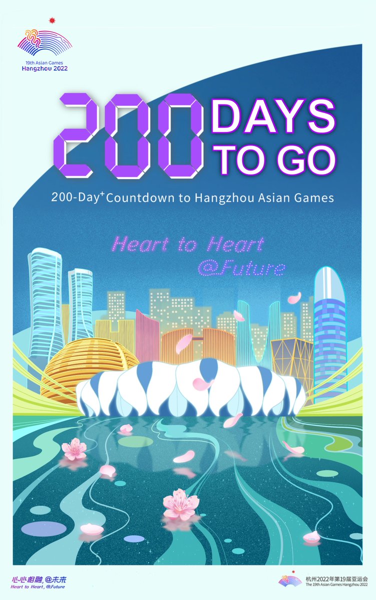 19thAGofficial's tweet photo. Today marks the 200-day⁺ countdown to Hangzhou Asian Games.
A celebration gala themed “Spectacular Asian Games, Amazing Village” will be held at the Flag Plaza of Asian Games Village this afternoon.
Stay tuned!
#Hangzhou #AsianGames #200DayCountDown
@AsianGamesOCA https://t.co/lhGUBLQ8pA