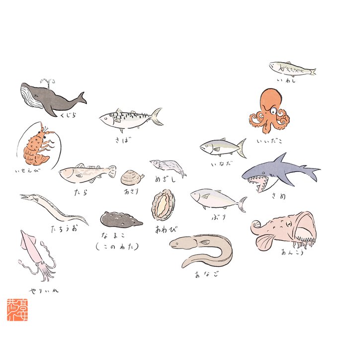 「魚 タコ」のTwitter画像/イラスト(新着)