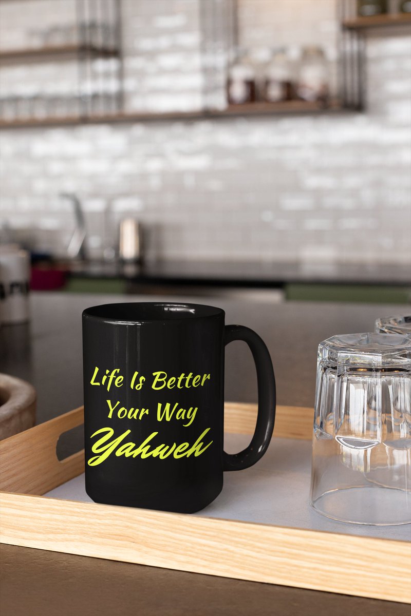 Excited to share the latest addition to my #etsy shop: Life Is Better Your Way Jahweh Quality Christian 11oz Black Mug etsy.me/41QzZXV #black #yes #ceramic #lifeisbetter #yourwayyahweh #christianmug #religiousmug #yahweh #christianliving