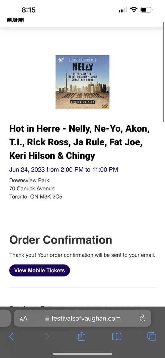 KKlinner's tweet image. About to take a trip down memory lane with these VIP tickets to the Hot In Herre festival! @Nelly_Mo @Akon @Tip @fatjoe  @RickRoss @jarule @ChingyFulldekk @KeriHilson  So Stoked! Let’s Gooooooooo!!!!