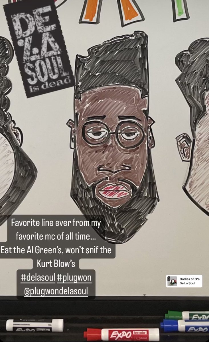 Tribby80's tweet image. Favorite line from my favorite mc of all time
Eat the Al Green’s won’t sniff the  Kurt Blow’s 
#delasoul #plugwon 
@PlugWonDeLaSoul