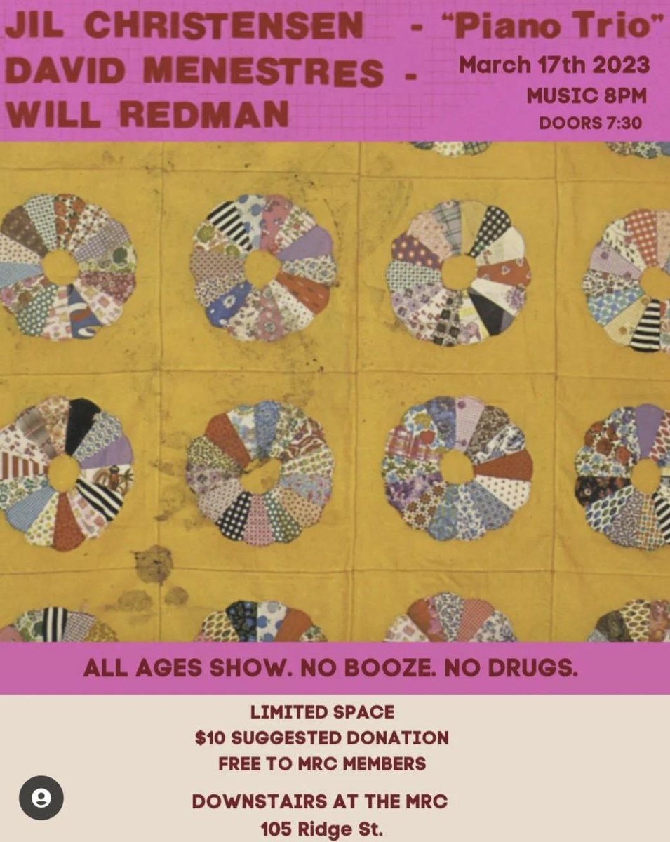 The 3 C Cities tour with @AbstractTruth and <a href="/will_redman/">Middle Aged Prodigy</a> to support <a href="/CDsareBack/">Sensitive Documents</a> release of our album “Piano Trio”.  
Charlottesville, VA 2/17
Charlotte, NC 2/18 
Carrboro NC 2/19