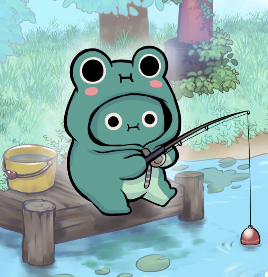 YQCre8's tweet photo. OHAYO ~~ 🐸🎣✨

commission by @tubsthetroll https://t.co/ZJFzRtwwjB