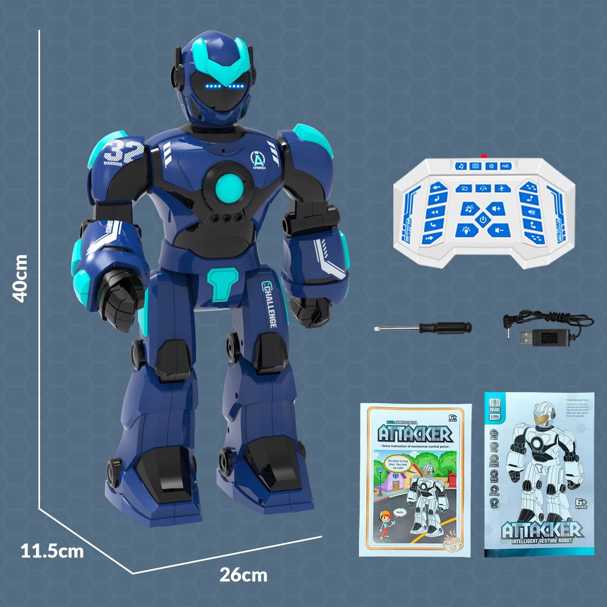 DrMickLethal's tweet photo. @BlueelvisEric @kstewskisAZ @chetbtester #Robots #LethalToyCollection New robot for the collection! This guy doesn't have any weapons but he has voice recognition and you can use gestures to control the bot instead of the remote. It's tall to, about 16 in. https://t.co/rD6PEtM6Ys