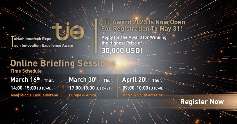 FUTEXFuturetech's tweet photo. The 2nd TIE Award Is Now Open For Registration! We invite all startups from around the world to join us!

The winners will receive various award benefits, including cash prizes, partial subsidy for business trip and opportunities to partner with Taiwanese semiconductor companies. https://t.co/8S5AoO8b5W