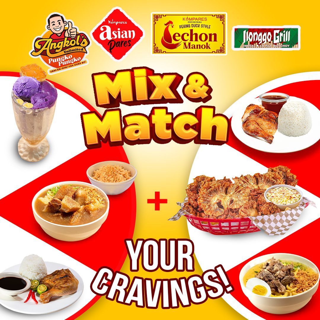 KUMPARES_OPDSLM's tweet photo. Sulit tipid meal ba ang hanap nyo👌👌👌
Dito ang iyong mga paborito
na PARES, PUNGKO PUNGKO,
LECHON MANOK at INASAL
Ay may Mix and Match na!!
💖💖💖
Sugod na sa pinakamalapit na 
Mix and Match Store 
sa inyong lugar
#KUMPARESORGINALPEKINGDUCKSTYLE LECHON MANOK https://t.co/FyEUoTLDPK
