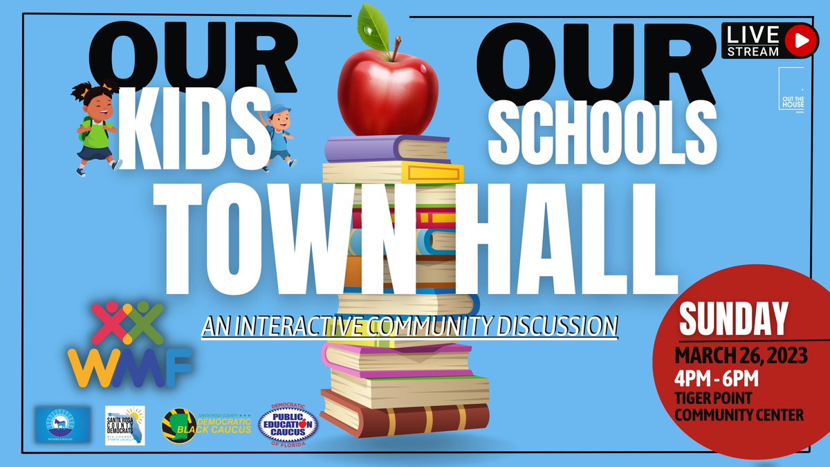 On March 26, 2023, voters across the panhandle are coming together to make their voices heard.
Topic: Our Kids | Our Schools
Where: Tiger Point Community Center
#townhall #florida #schoolchoice #TeachTheTruth #FreedomToLearn #freedom #protectourfreedoms #WeMakeFL #wemakethefuture