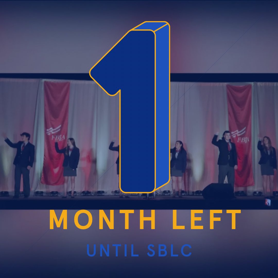 Guess what Oregon FBLA⁉️
 
We are only 1 MONTH away from our state business leadership conference. Get ready for a conference full of surprises, recognition and fun!