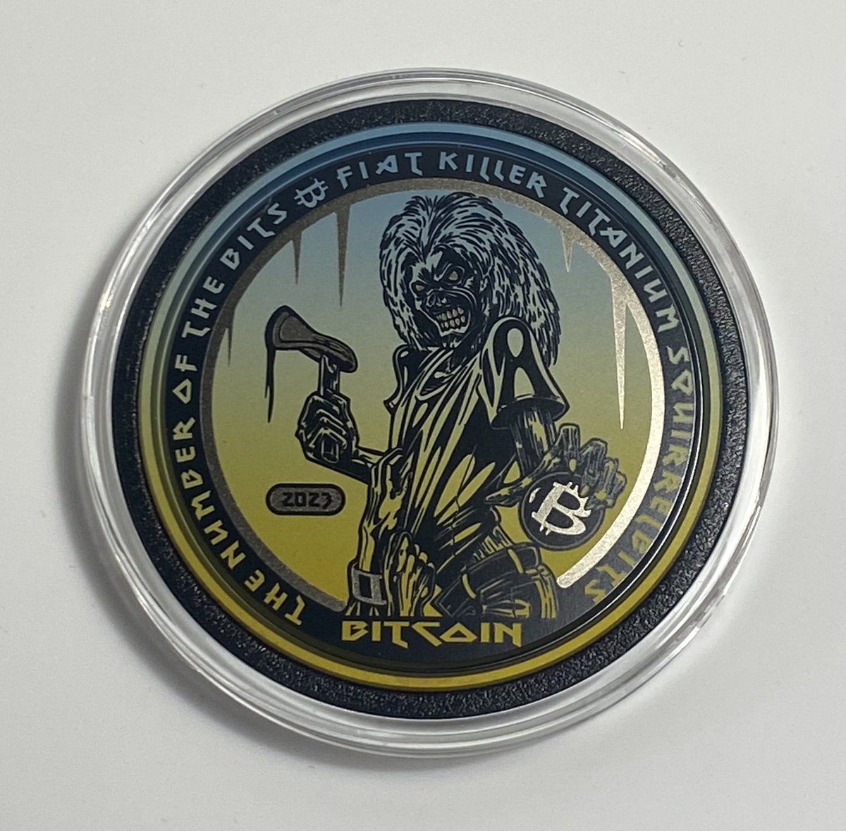 666 the number of the bits an amazing coin with metal 🤘and  #bitcoin blended to perfection