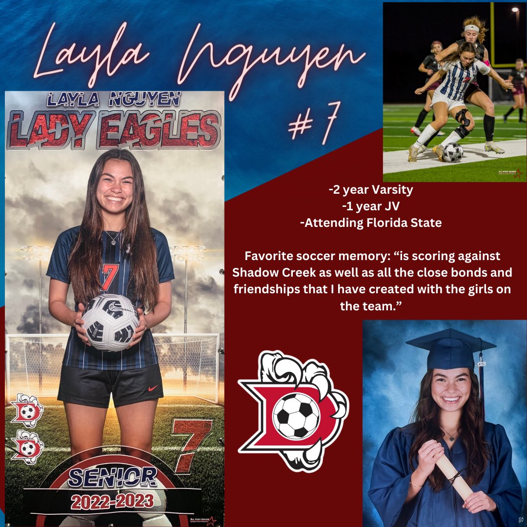 We are so proud of our second senior. She is a determined and hard working player that came back this year stronger than ever after ACL surgery last year!  <a href="/DawsonHighSchl/">Dawson Eagles</a> <a href="/tascosoccer/">TASCO</a> @LethalSoccer <a href="/50_50Pod/">The 50/50 Podcast ⚽️🎙</a> 

#senior  #FAMILY