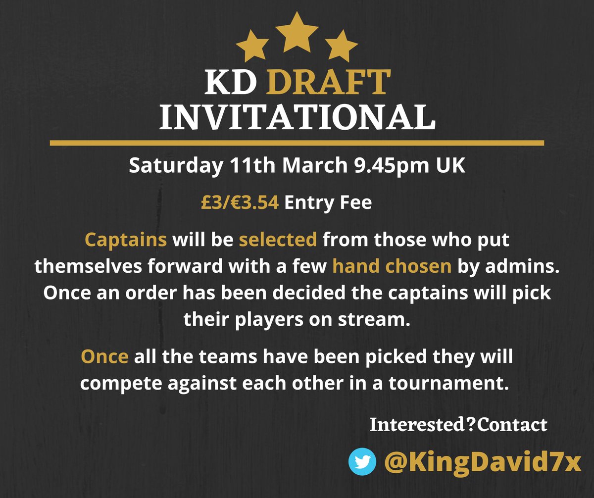 Saturday 11th March.

Join the discord to sign up.

discord.gg/K7u3VUb9Wg