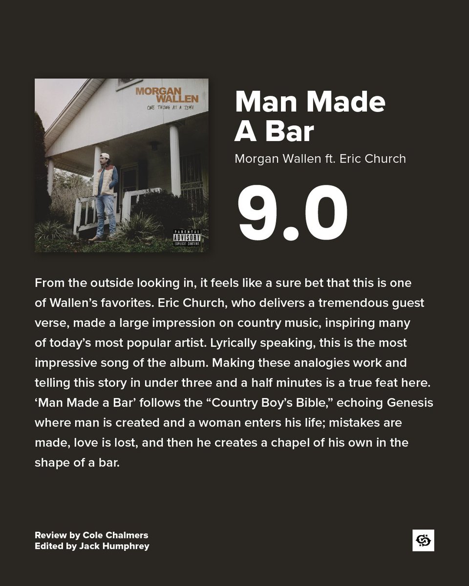 CountryCentral's tweet photo. "Man Made A Bar" @MorganWallen ft. @ericchurch https://t.co/leUQhRC7EE