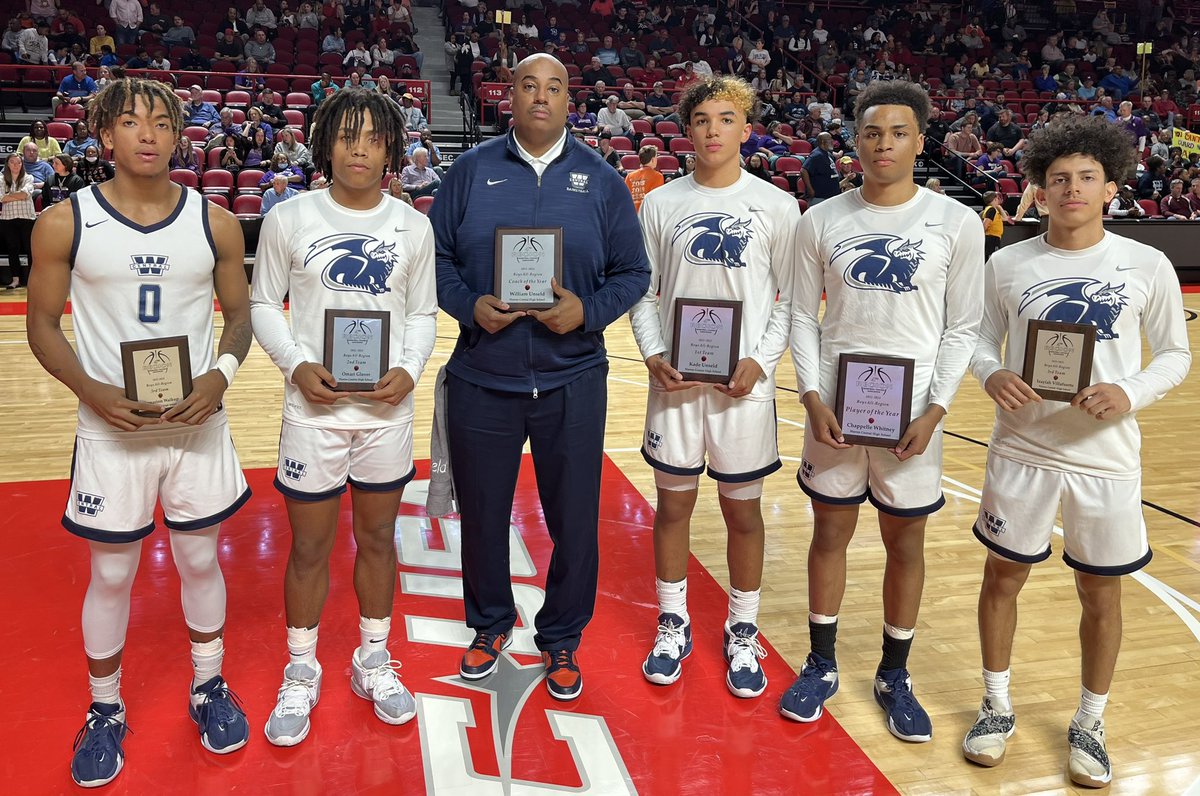 WCAthleticDept's tweet image. Congrats to the members of the Coaches Association’s All-Region Team AND the Coach of the Year. @iammarrwalkup @omariglover13 @will323012 @kade_unseld @ChappelleWhitn1 @Izayiah03