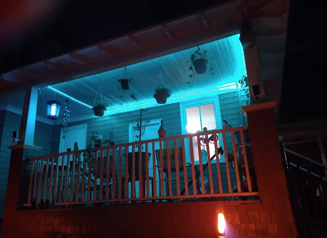 Works great and love it. Looks awesome on my #porch. #BTF #LED #ws2812b #ledstrip #ledlightings #sk6812