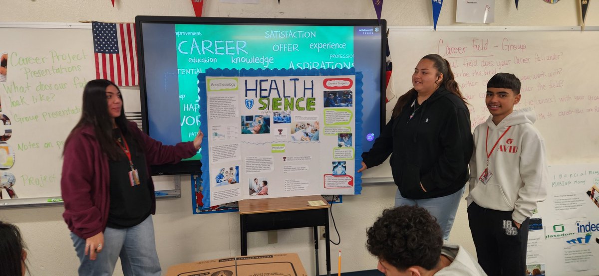 Day one of in class Career Presentations were a success #AVIDColts2223 #CareerProjects #OurFuture <a href="/ECISD_AVID4ALL/">𝔼ℂ𝕀𝕊𝔻_𝔸𝕍𝕀𝔻𝟜𝔸𝕃𝕃</a> @AVIDExcel <a href="/MaribelAranda12/">Maribel Aranda</a> <a href="/AVID4College/">AVID</a> @Abila_AVID <a href="/CrockettColts/">Crockett MS</a> <a href="/ScottMuri/">Scott Muri</a>