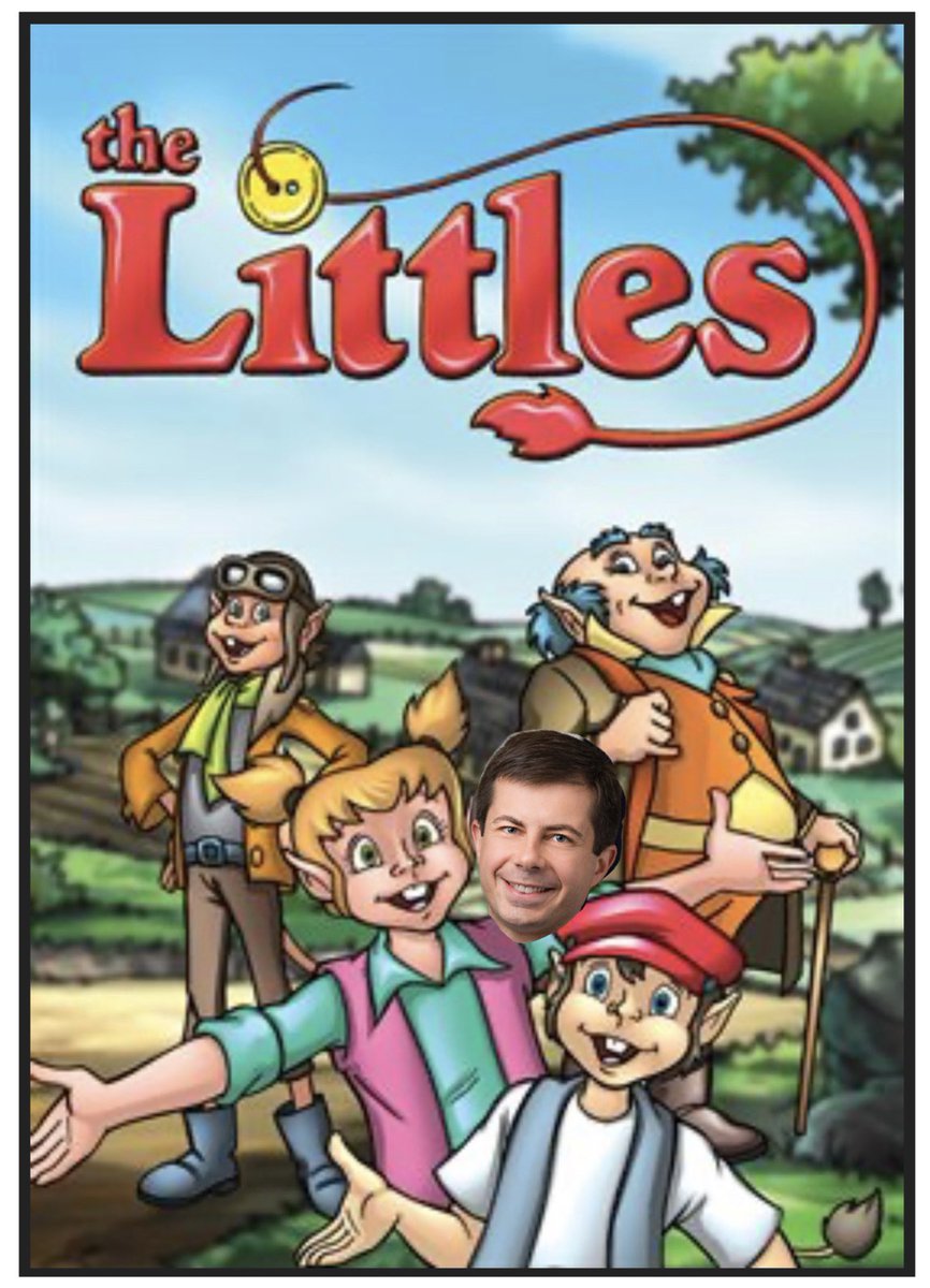 JFKDemReaganRep's tweet photo. Anybody else watch The Littles as a child? 

@PeteButtigieg looks just like them to me 🤣😂 I stuck his head on a pic……he blends right in! https://t.co/kH3UaXYFa0