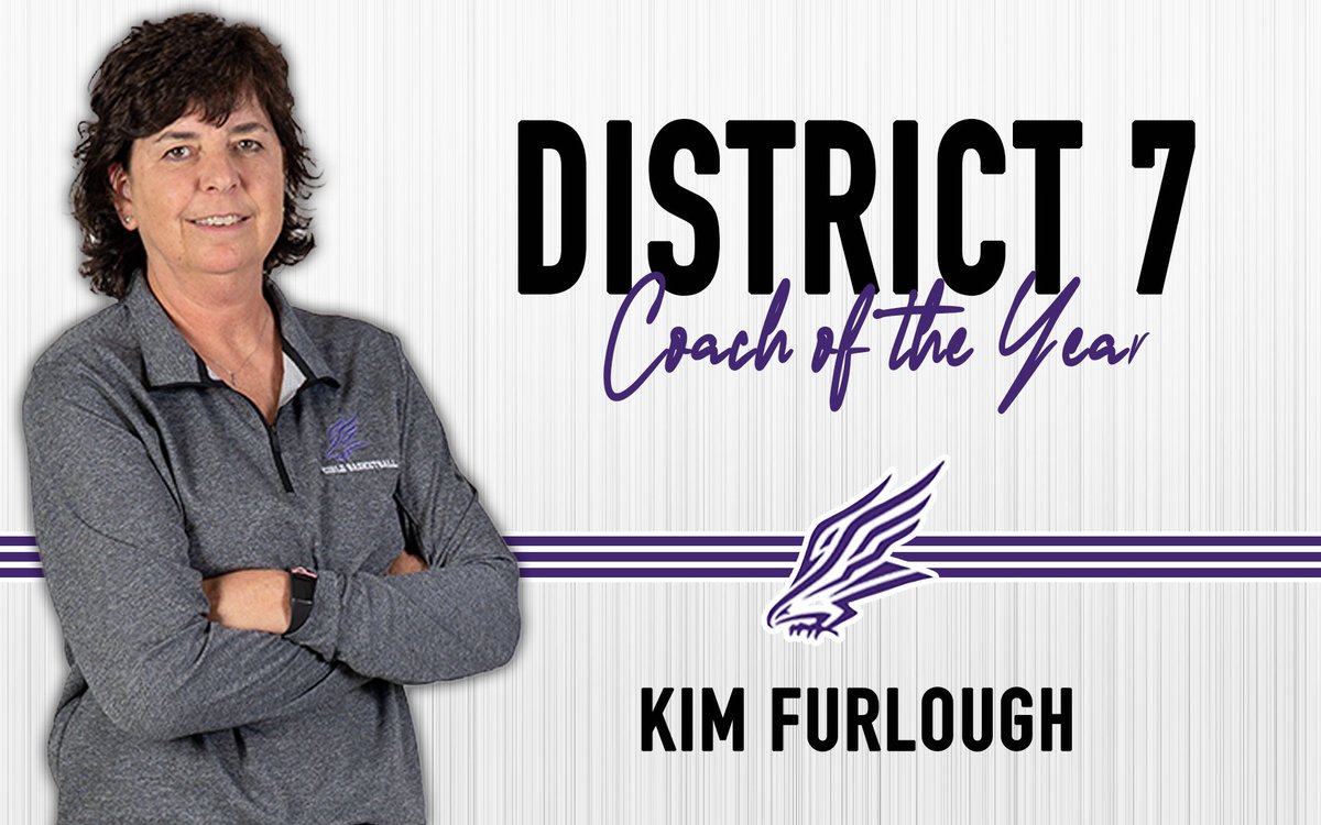 Congratulations to Coach Furlough for being selected District Coach of the Year!💜🏀