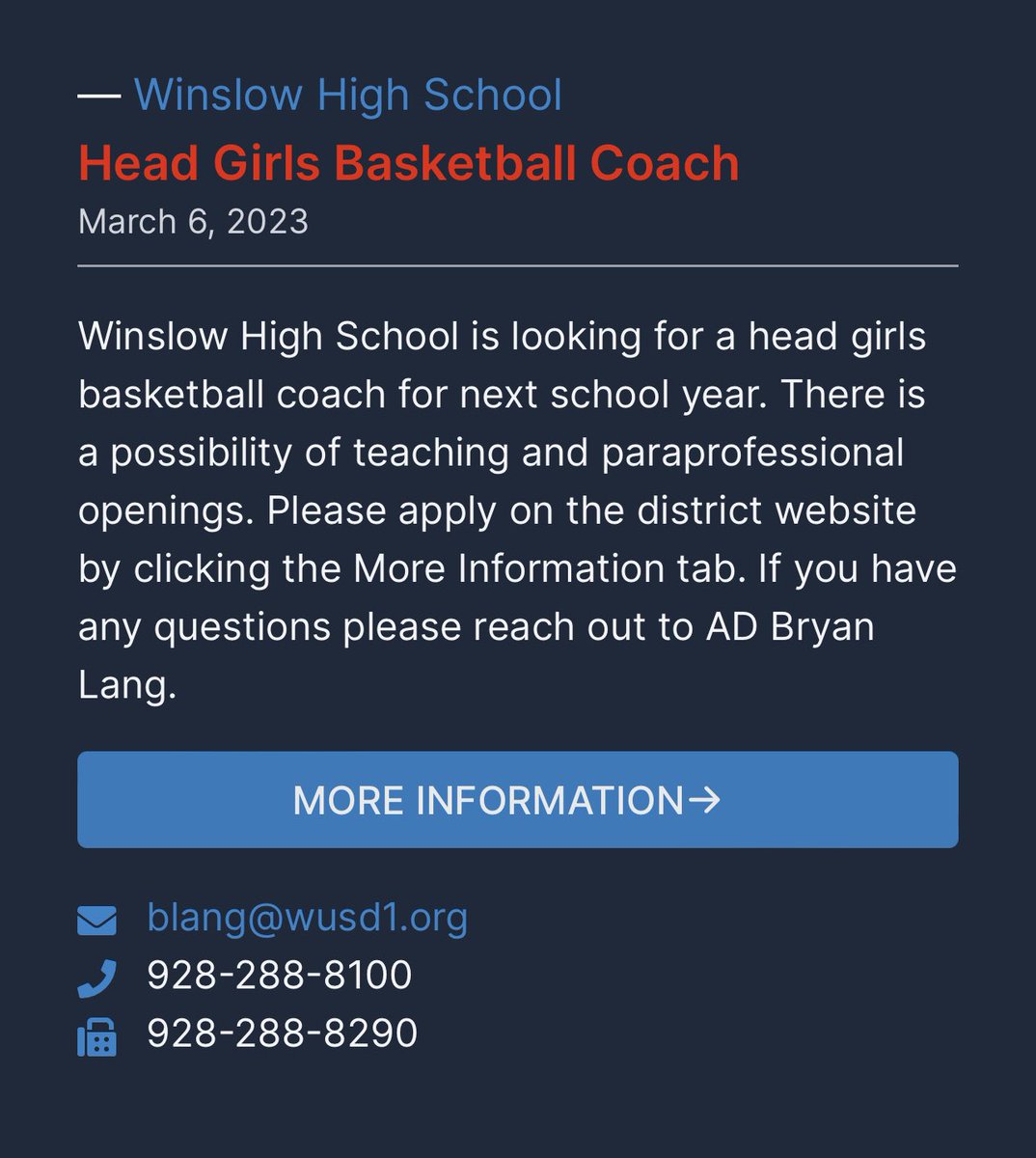 Coach_Guzman's tweet photo. Coaching opportunities at my school https://t.co/MPs9dTNo7L