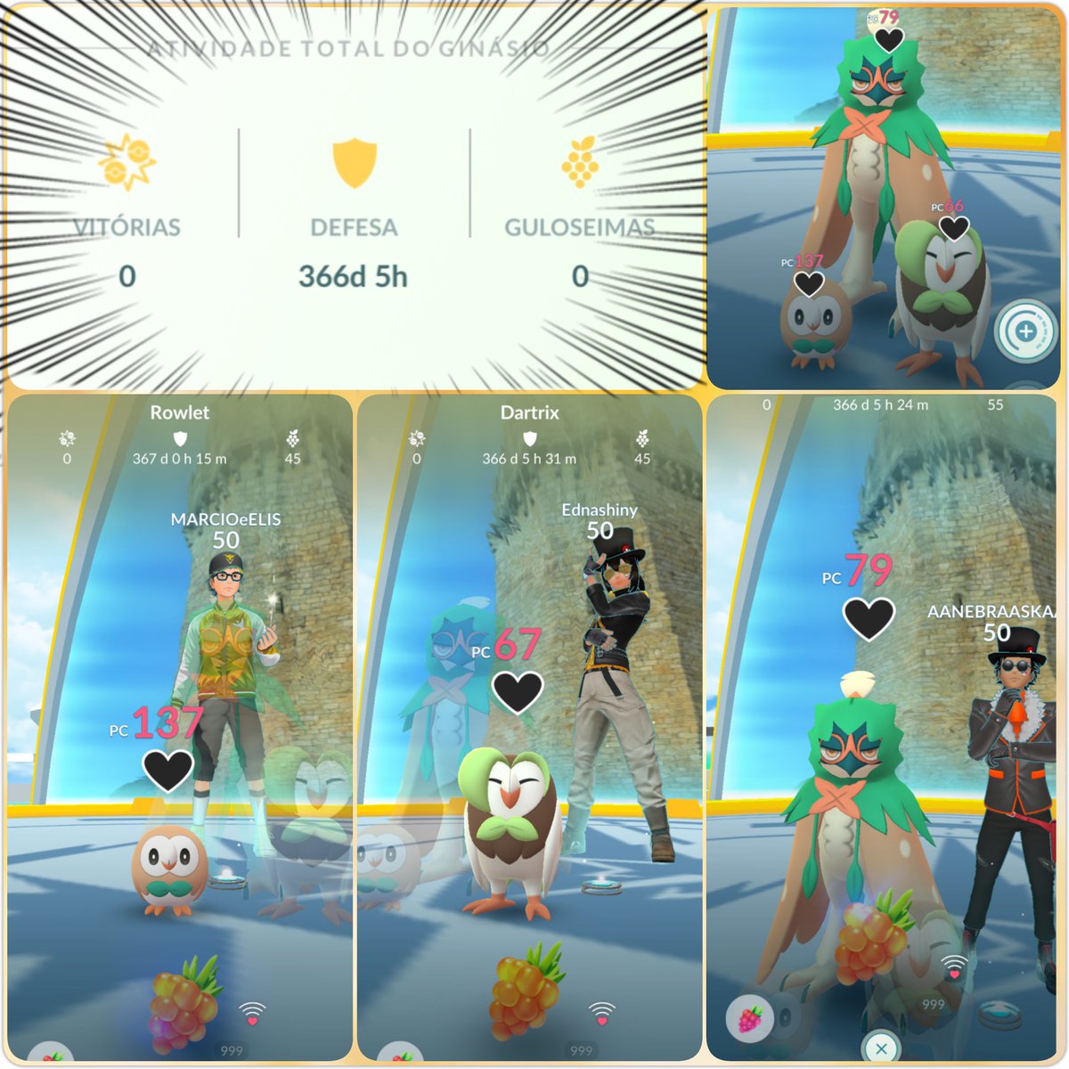 +365 Days 🎂

A year ago we went camping and left our Pokémon in an empty gym. 🦉
Yellow tower for another year! 🤫⚡