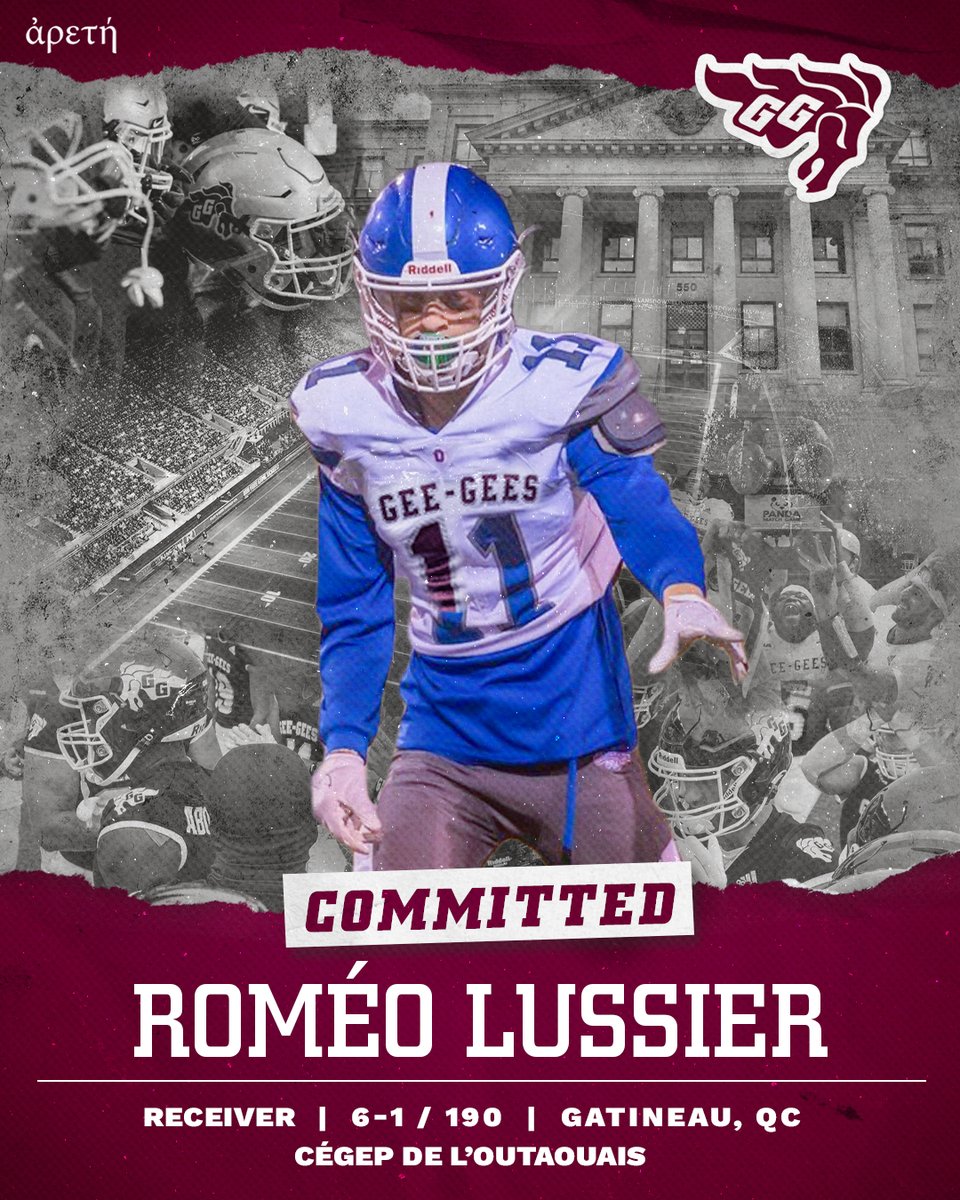 We’re very proud to welcome local product Roméo Lussier to #GGnation! 🐎

Coming from Cégep de l’Outaouais <a href="/ongriffons/">Vos Griffons</a>, we can't wait to see you in Garnet and Grey!

Welcome to the family! 🤝