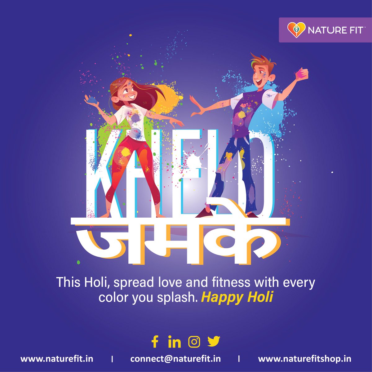 naturefitsocial's tweet photo. 🌈🎉🌸 Happy Holi! 🌸🎉🌈

Let's celebrate the festival of colors with joy, love, and happiness. 💜❤️💛

#Holi #Holi2023 #happyholi #JanhviKapoor #loveisland #holicelebration #HoliHai https://t.co/zk9x8HcpF5