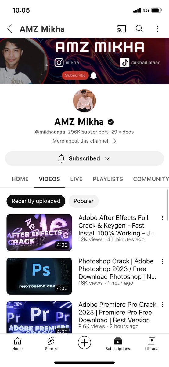 mikhailimaan's tweet photo. I just got my Youtube account hacked. My youtube account is Amz Mikha. My email and password is changed !!Please @TeamYouTube help to get my account back. https://t.co/wVCSpMfkJJ
