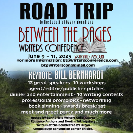 #WritingCommunty 
Writers Conference in Springfield, MO  June 9-11, 2023.
