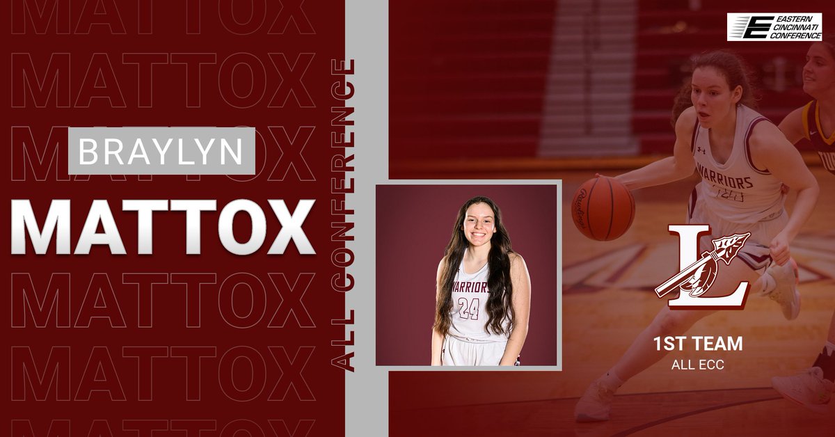 Congratulations to Sophomore Braylyn Mattox on being named 1st team ECC! Braylyn set a school record and an ECC record for FG %, shooting 62.5% on the season. Braylyn also finished the season 2nd in steals and 3rd in rebounds in the conference