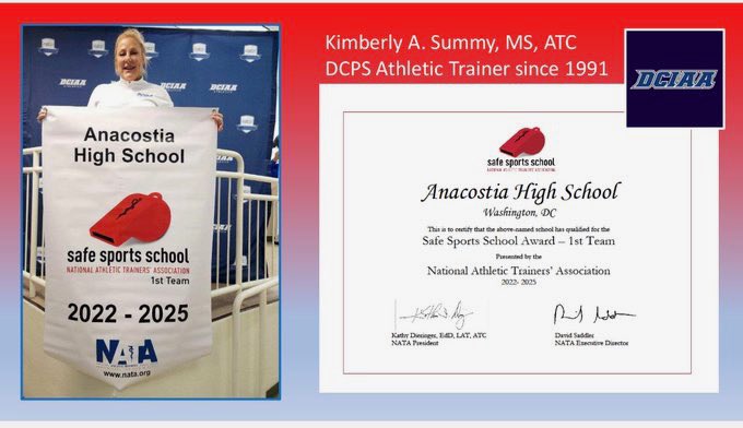 Anacostia Athletics (@anaathleticdept) on Twitter photo Our #ATshoutout for Ntl Athletic Trainer Mo.
#NATM2023 goes to Kimberly Summy MS, ATC who works hard for the student-athletes at @anacostiahigh & makes a huge impact! She has been with <a href="/dcpublicschools/">DC Public Schools</a> since 1991 and at Anacostia HS her entire tenure.
<a href="/Thedciaa1/">THE DCIAA</a>
<a href="/DCSAASports/">DC State Athletics</a> Our #ATshoutout for Ntl Athletic Trainer Mo.
#NATM2023 goes to Kimberly Summy MS, ATC who works hard for the student-athletes at @anacostiahigh & makes a huge impact! She has been with <a href="/dcpublicschools/">DC Public Schools</a> since 1991 and at Anacostia HS her entire tenure.
<a href="/Thedciaa1/">THE DCIAA</a>
<a href="/DCSAASports/">DC State Athletics</a>