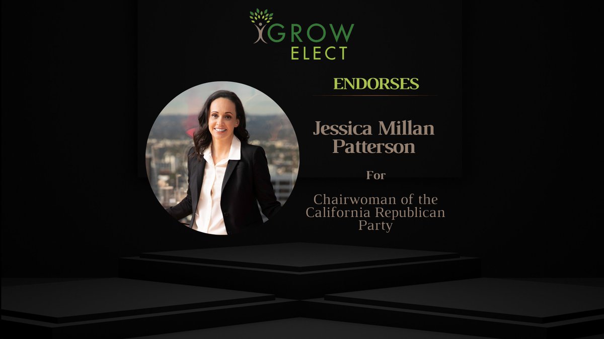 GROWelect's tweet photo. GROW Elect is proud to endorse the re-election of CRP Chairwoman Jessica Millan Patterson. 

Over the years, Chairwoman Patterson has been a friend of GROW Elect and a supporter of our mission.

We look forward to her continued leadership.
#growelect https://t.co/drT7fOOmX5