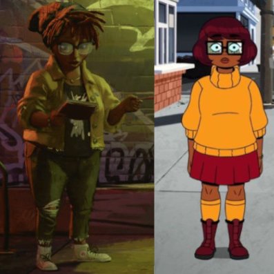 Is this the most common female body type? Is this the mold for a Jane Everywoman? 
Lil pudgy, glasses, red hair, sleeves just past the elbow, high top foot wear?
She's popping up a lot.
#AprilOneil #VelmatheSeries #TMNT