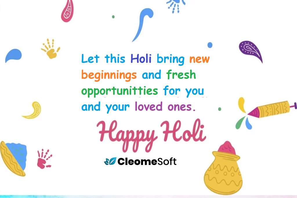 CleomeSoft's tweet image. #CleomeSoft wishes you and your loved ones #HappyHoli2023