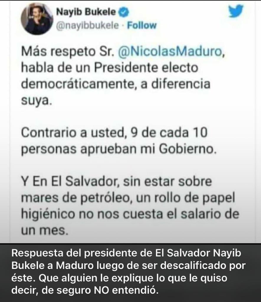 El presidente LEGÍTIMO de El Salvador <a href="/nayibbukele/">Nayib Bukele</a> lo dijo todo en un tuit