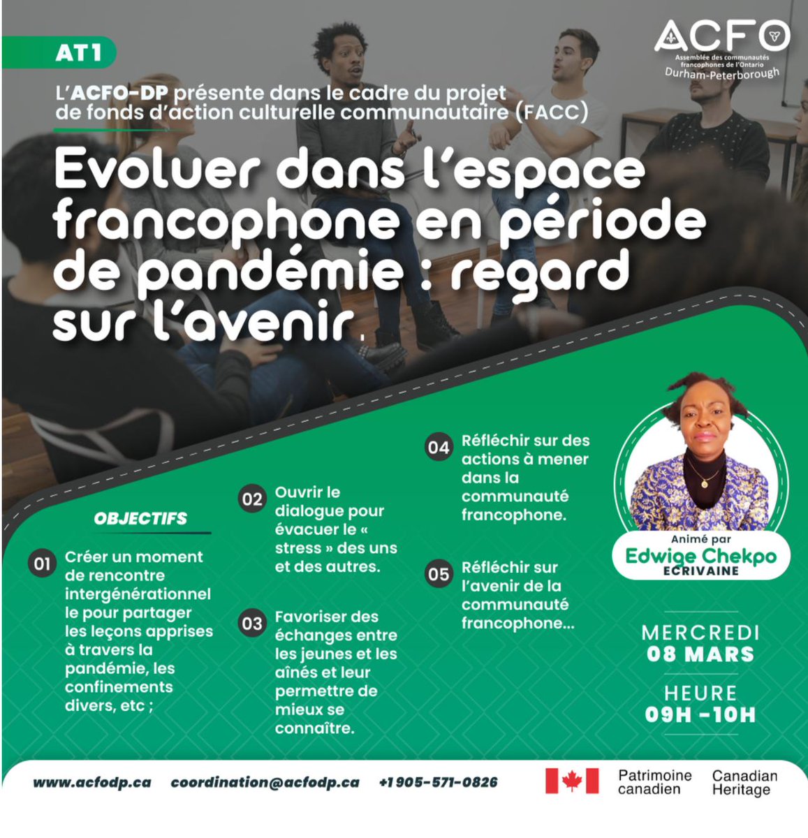 chekpo_edwige's tweet photo. INVITATION
Nous vous invitons avec @AcfoDp
à partager des moments riches en échange .AT 1 Évoluer dans l'espace #francophone. #WritingCommunity
@chekpo_edwige @ChekpoEducation @association4VVS https://t.co/x361d7XSKY
