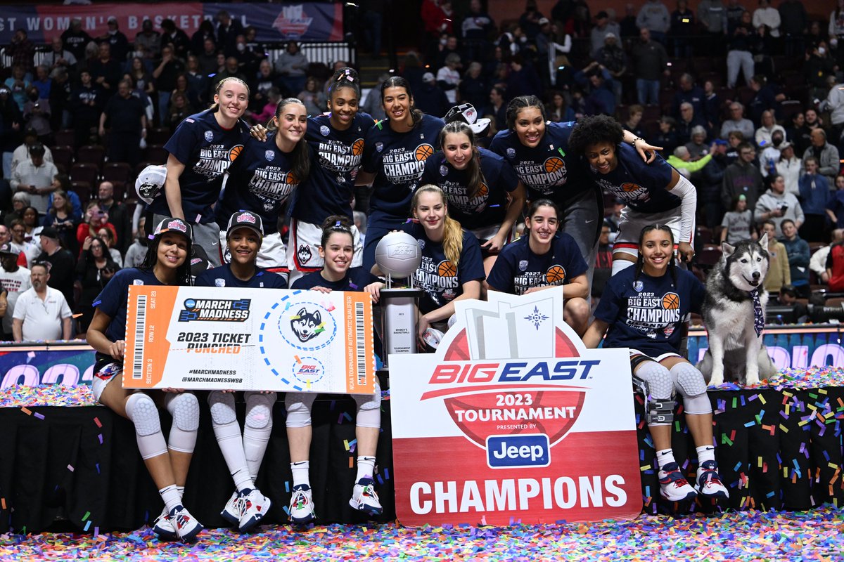 UConnWBB's tweet photo. Your 2022-23 BIG EAST Women's Basketball Champions!

🏆 https://t.co/3Pb2LB2quX