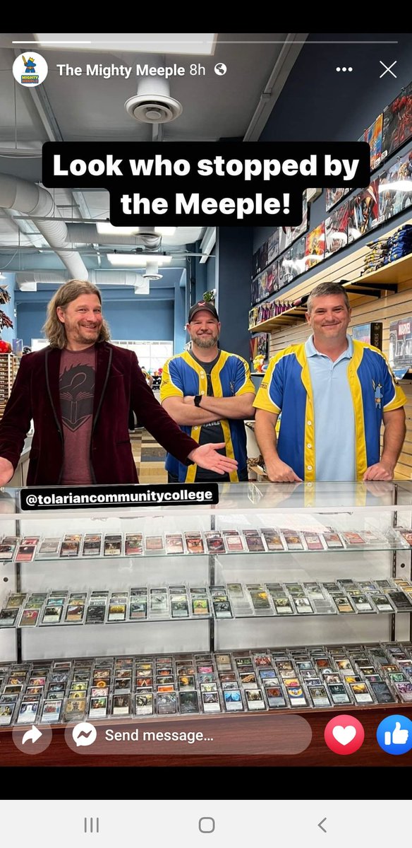 o11ydad's tweet photo. @TolarianCollege stopped by my favorite lgs! @themightymeeple! #SCGCHAR highlights: meeting the prof and getting stomped in cEDH https://t.co/ExpZO8oxaI