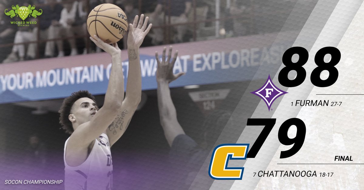 🏆 SOCON CHAMPIONS 🏆

For the first time since 1980 Furman is heading to the NCAA Tournament!