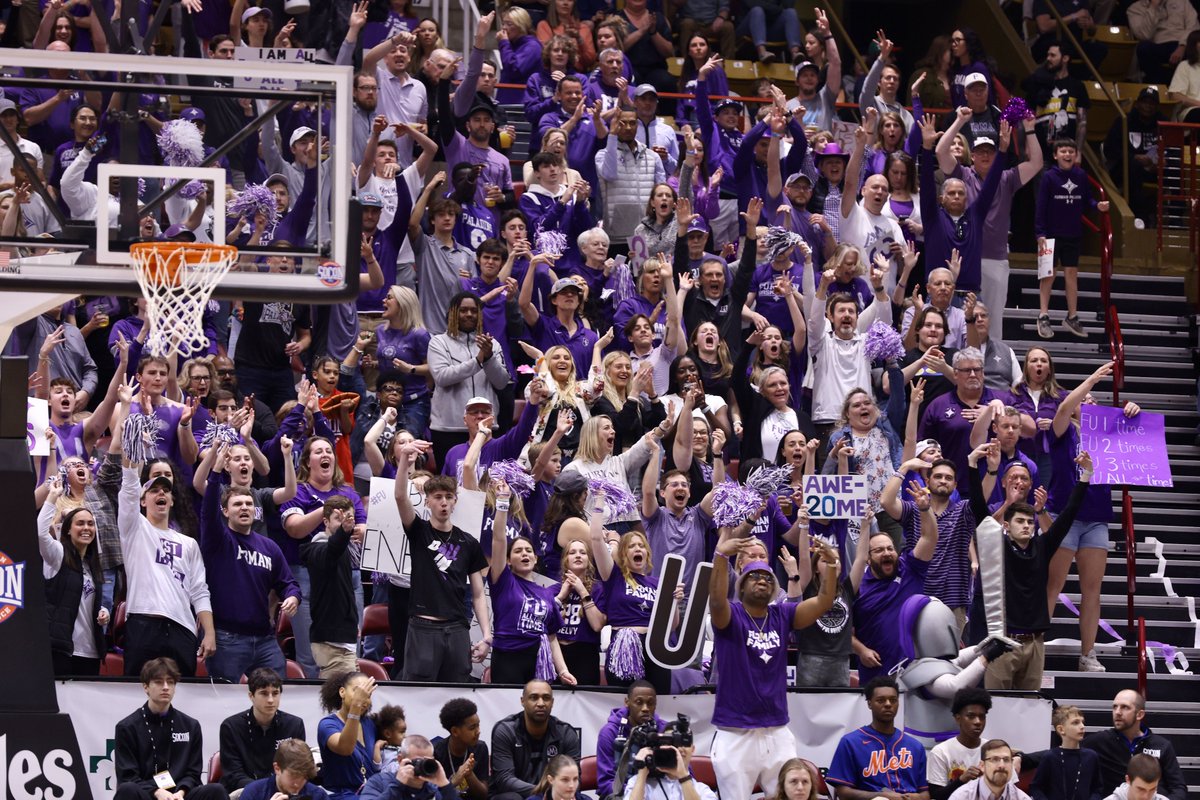 SOCON CHAMPIONS 🏆🏆 After over 40 years, @FurmanHoops is dancing again! It’s an amazing day to be a Paladin 👏💜🏀 <a href="/FurmanPaladins/">Furman Paladins</a>