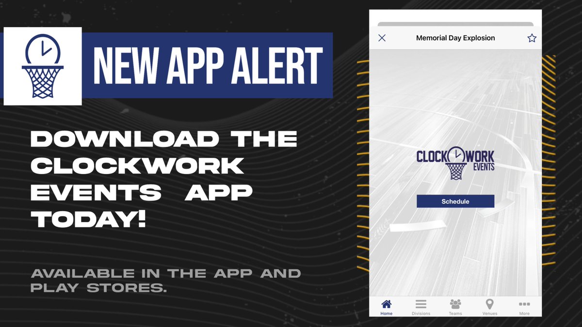 Check out the new app for Clockwork Events schedules and real time updates! apps.apple.com/us/app/clockwo… play.google.com/store/apps/det…