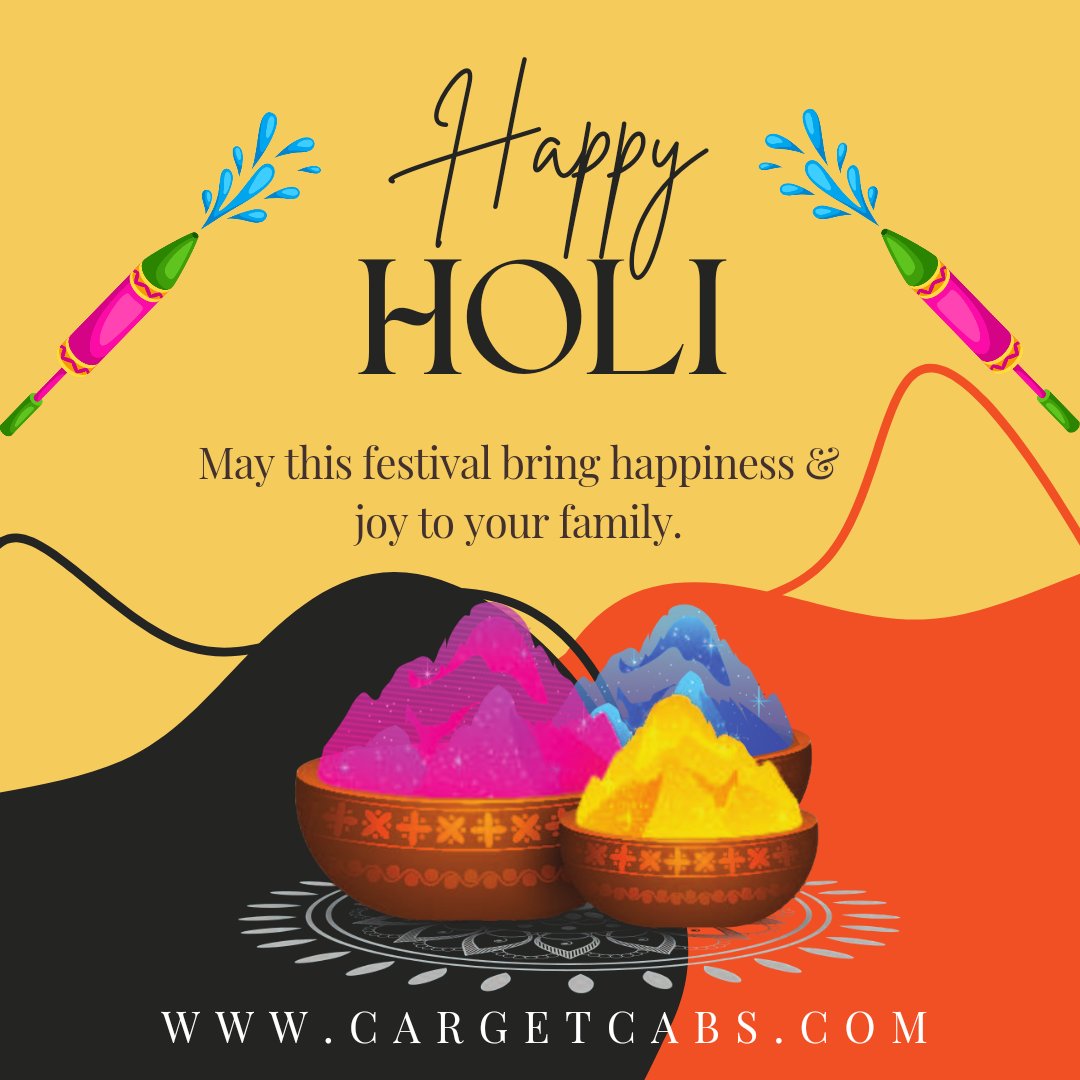 cargetcabs's tweet photo. Holi is the day to revel in bright colors , a day to just kick back and let the sweet anticipation of a long weekend wash over you. If you were like me, this mailer wouldn’t change your mind. Happy holi.

#Holi #HoliFestival2023 https://t.co/qCbMwauqZJ