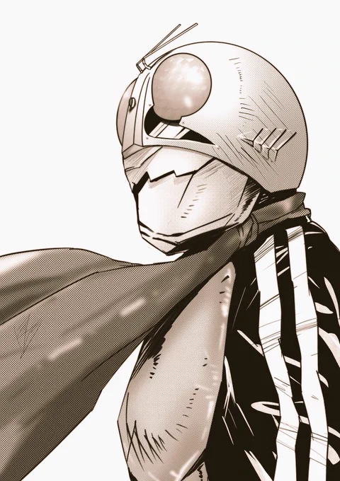 1号ライダーのこの角度好き横顔が好きなだけなんだけども、、(笑)#仮面ライダー 