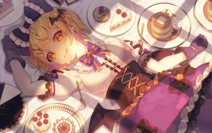 衣装のデザイン全部が公開される前に動画見ながら描いたっていうのと、光の表現にめちゃ苦戦したやーつ #今までで作画カロリーMAXの作品上げようぜ 