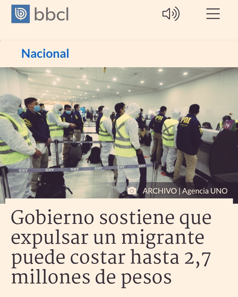 ayala_rodolfo's tweet photo. La estupidez del Gobierno: dicen que es caro expulsar inmigrantes ilegales, pero no suman lo que cuesta mantenerlos con bonos, salud, educación, subsidios, y todo con nuestros impuestos.
@biobio https://t.co/sHGMwuoh1q