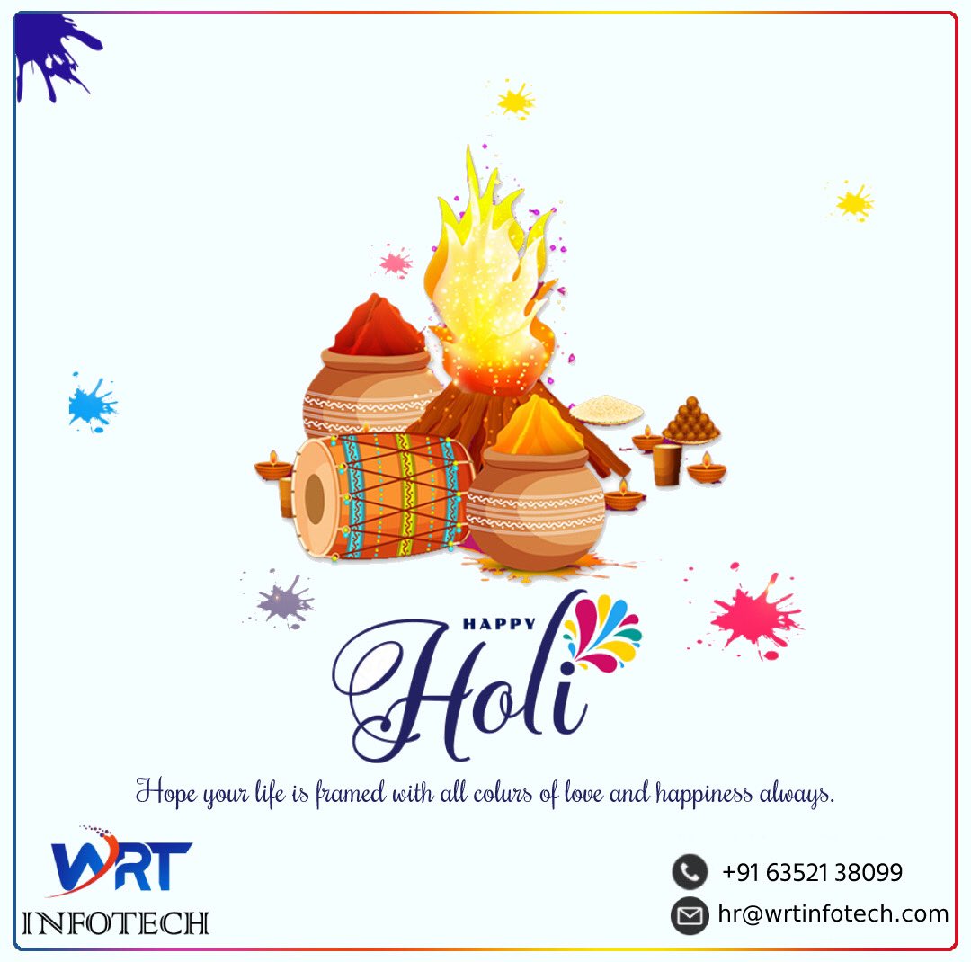 WrtInstitute's tweet photo. "Let the fire of Holika Dahan burn all the negativity in our lives and fill our hearts with positivity and happiness." "May the colors of Holi fill our lives with joy, and the fire of Holika Dahan bring warmth and light to our hearts."

Happy Holi

@WrtInstitute https://t.co/QS8J0EXJJr