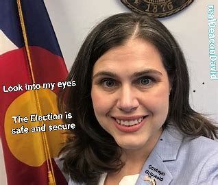 realDeaconDavid's tweet photo. @JenaGriswold 100% installed
Not a single elected official
#SelectionCode
And the only person you protect is your daddy @georgesoros our true chancellor
#Colorado is a foreign occupied state run by America hating domestic terrorists. The gold standard of Venezuela
#GestapoGriswold @WeldGOP https://t.co/bsUt2BA7MR