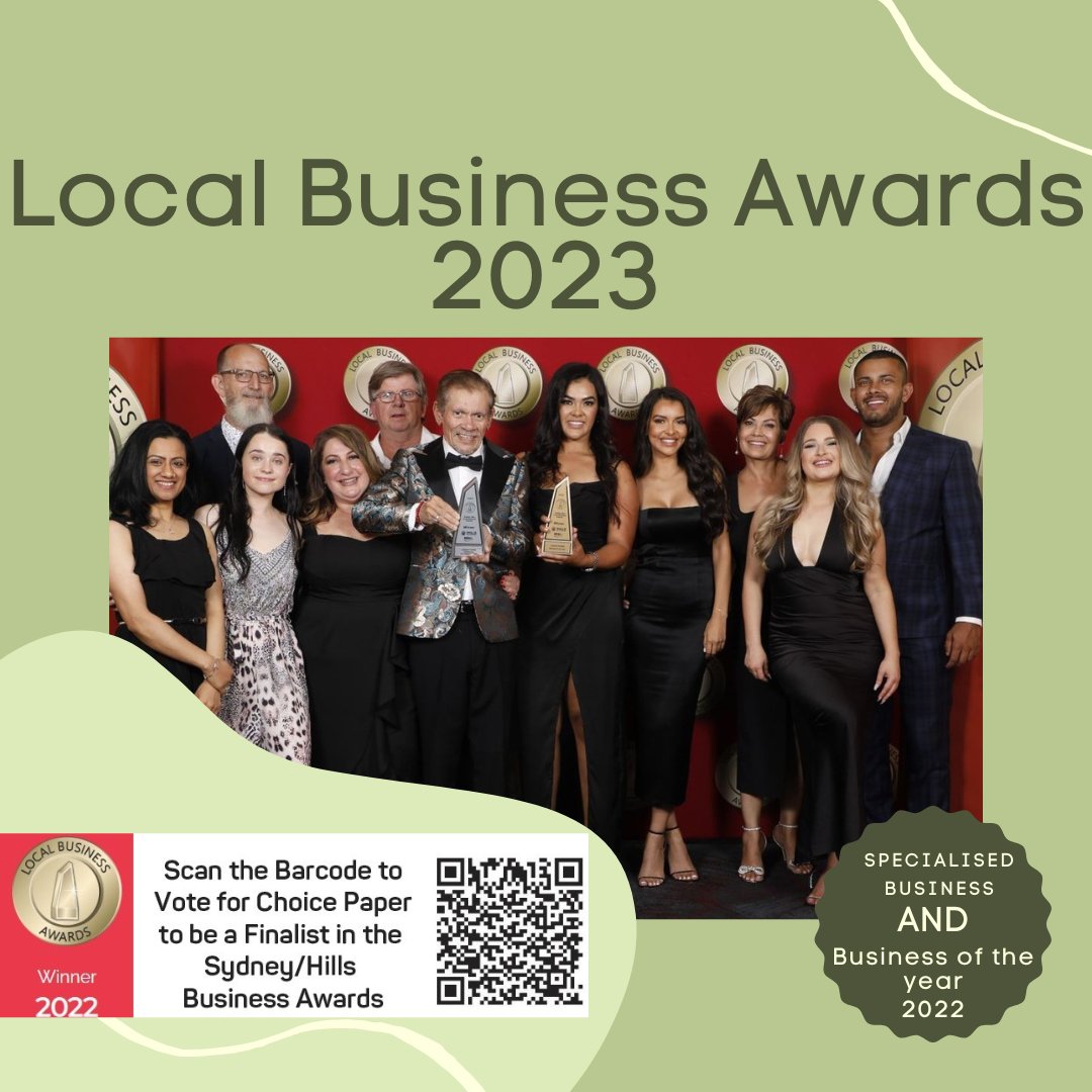 ChoicePaper's tweet image. Last year, we took home the awards for Specialised Business of the year AND Business of the Year at the Local Business Awards and we need your help to do it all again! 🤝
Scan the code or click the link below and be sure to confirm your vote via email!
thebusinessawards.com.au/51067/choice-p…
