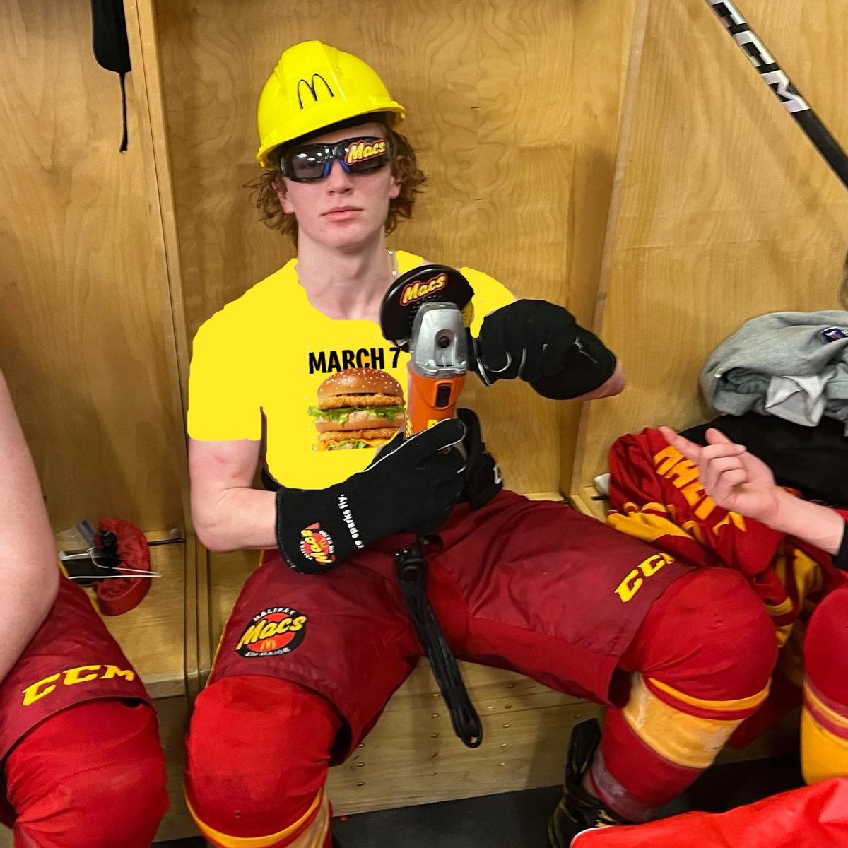 HfxMacs's tweet photo. No surprise here. 
Game 3 Grit Grinder: Eric Halliday
Who may or may not celebrate with a Chicken Big Mac (available tomorrow)
@McDonaldsCanada https://t.co/c50VCenn8k